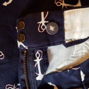 J. Crew Pants - J crew size 10 anchor navy blue cropped chinos. J. Crew Pants - J crew size 10 anchor navy blue cropped chinos.